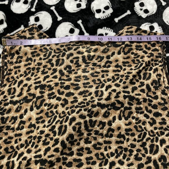 PREMIERE COLLECTION Plus-size leopard print v-neck sleeveless shirt XL 1X 2X top - Picture 9 of 12